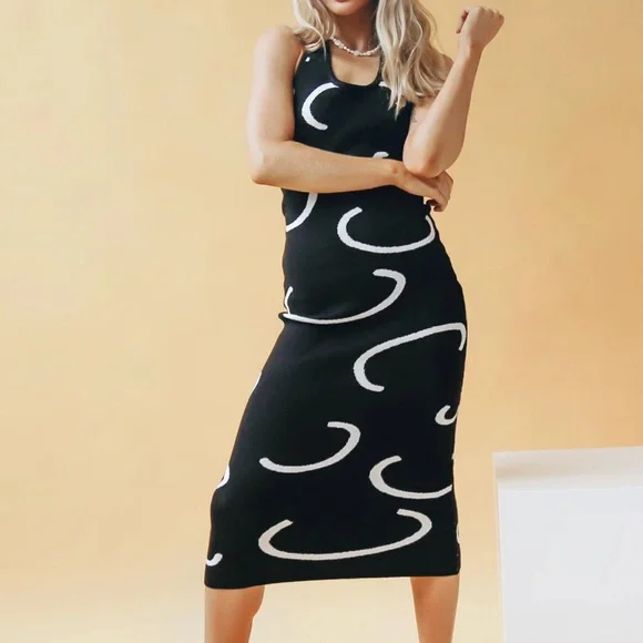 Verge Girl Dresses | Vrg Grl Summer Weekend Knit Midi Dress 4 Nwt | Color: Black/White | Size: 4 | Kianaelyse95's Closet Verge Girl Dresses | Vrg Grl Summer Weekend Knit Midi Dress 4 Nwt | Color: Black/White | Size: 4 | Kianaelyse95's Closet